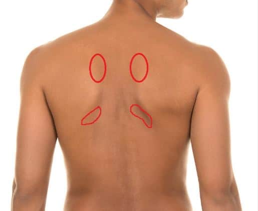 Common pain points under shoulder blades