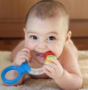 Teething babies can also get blood blisters on their tongues