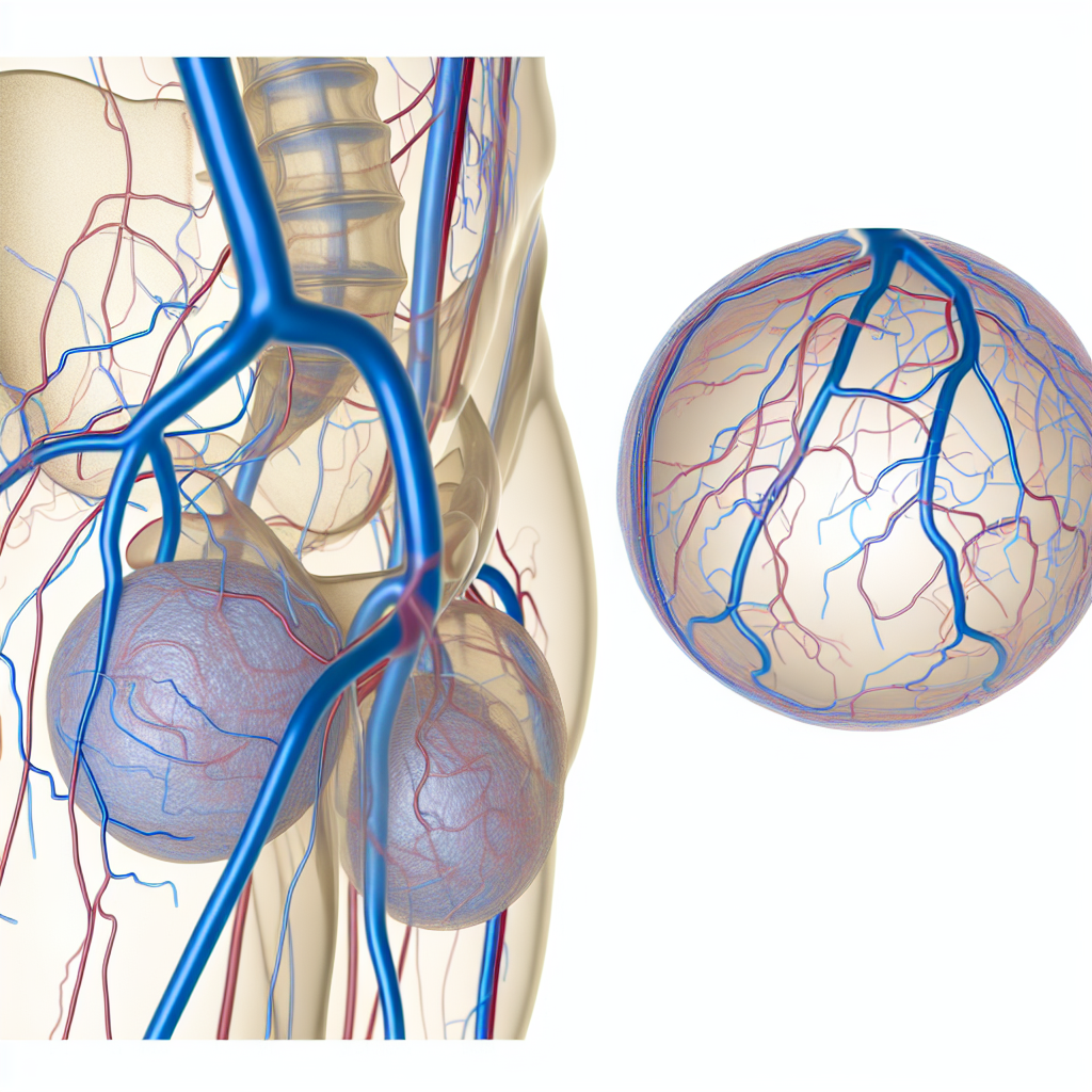A medical diagram of testicular veins.